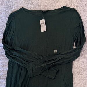 Ann Taylor Factory Dark Green Blouse
